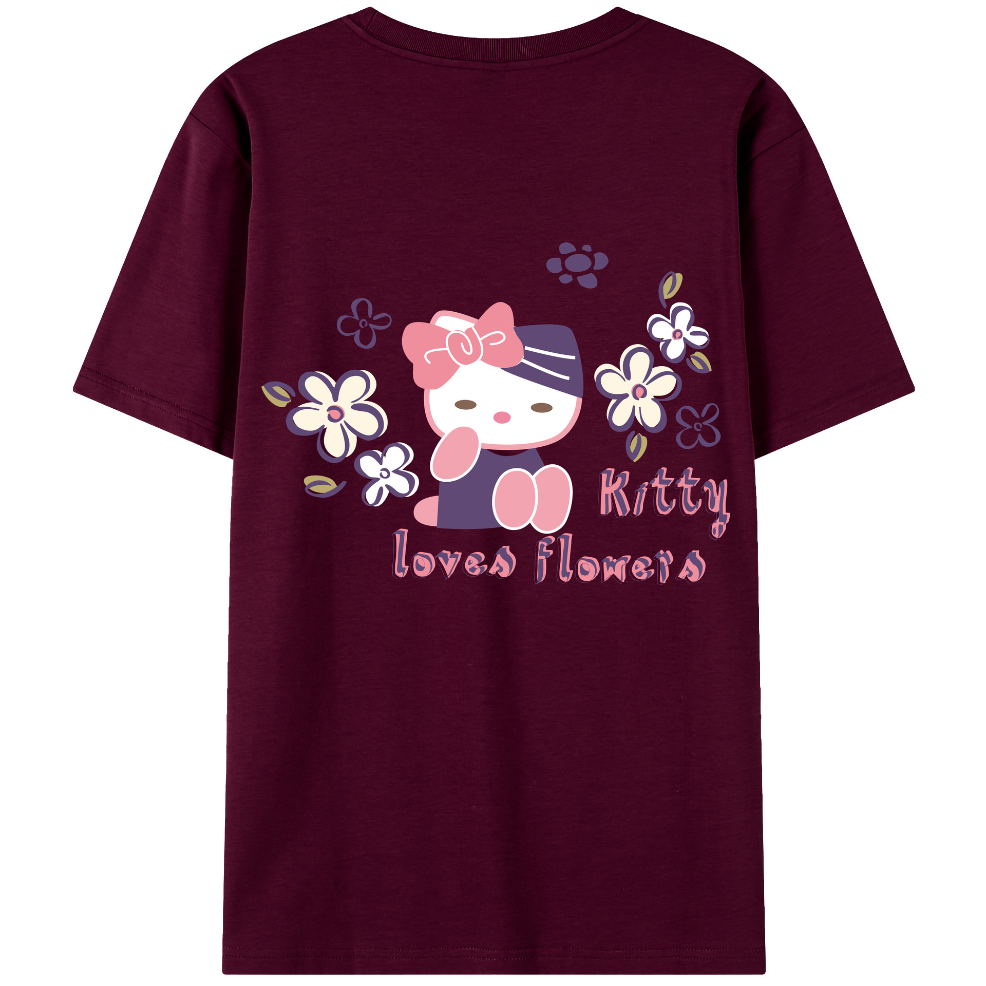（画像用） Hello Kitty ハローキティ レディース半袖Tシャツ(バックプリント)